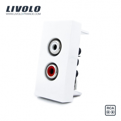 Prise Audio RCA blanc - Livolo France
