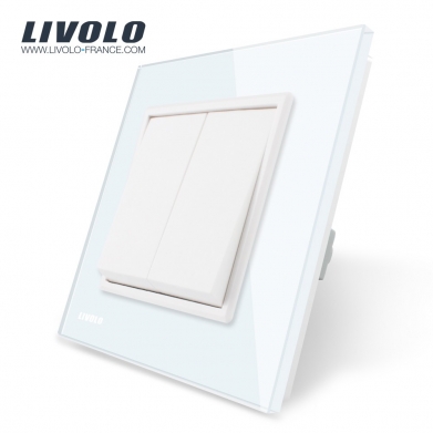 Interruptor doble interruptor basculante para empotrar blanco de la luz -  Livolo France